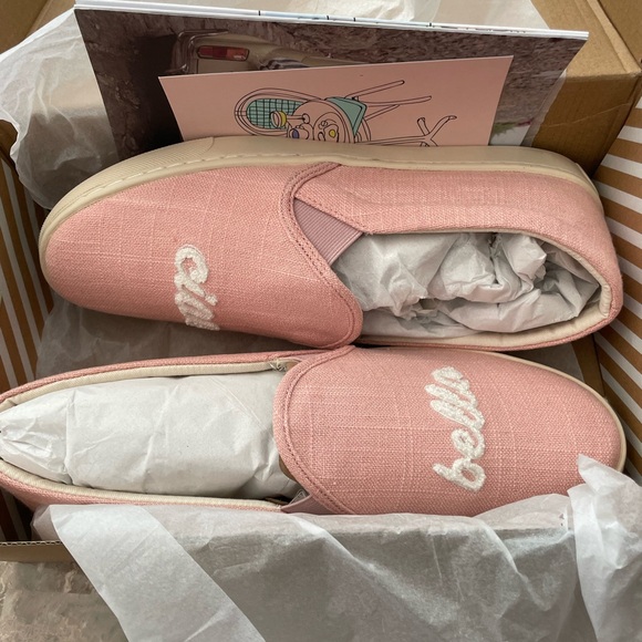 NEW! Soludos Ciao Bella Slip On Sneaker Size 5.5- Dusty Rose and Light Tan - Picture 13 of 13